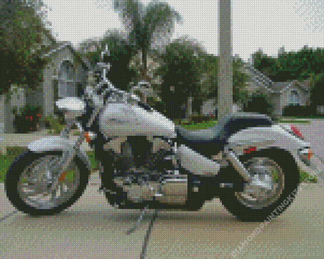 White Honda VTX 1300C Diamond Painting