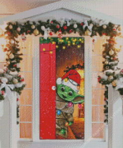 Yoda Christmas Door Diamond Painting