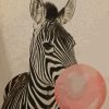 Zebra Blowing Bubblegum Diamond Painting
