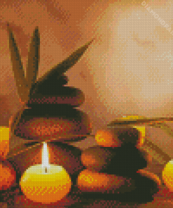 Zen Stones And Candles Diamond Painting