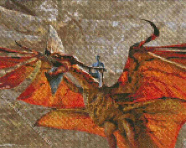 Avatar With Dragon Diamond Painting