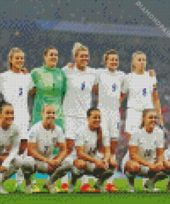 England Women Football Players Diamond Painting