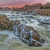 Great Falls Sunset Diamond Painting