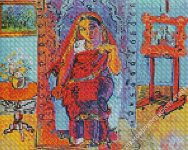 Interior with Indian Woman Diamond Painting