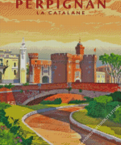 Perpignan La Catalan Poster Diamond Painting