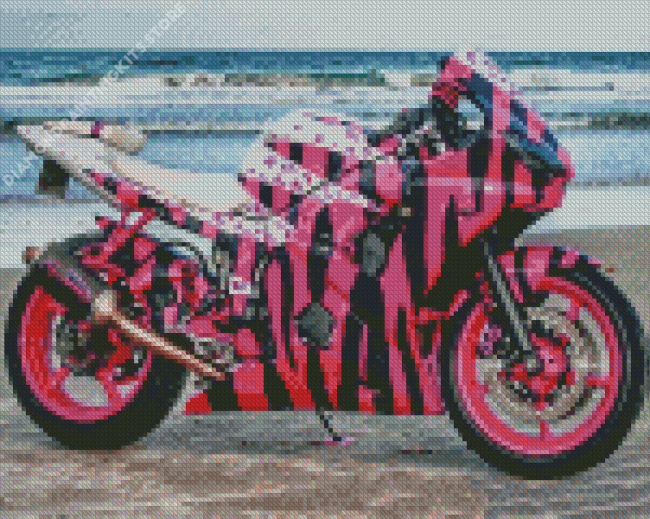 Pink Motorcycle Diamond Painting