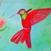 Red Hummingbird Art Diamond Painting