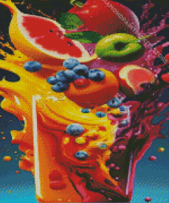 Splatter Fruit Juice Diamond Painting