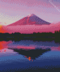 Sunset At Mount Fuji Diamond Painting