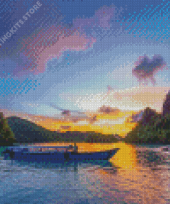 Sunset at Wayag Islands Diamond Painting