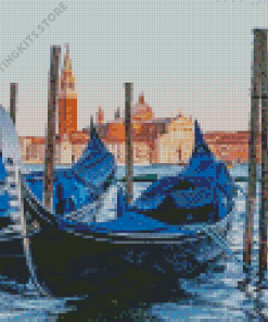 Venice Blue Gondolas Diamond Painting