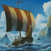 Viking Longship Diamond Painting