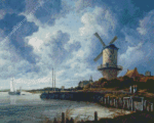 Windmill at Wijk bij Duurstede Diamond Painting