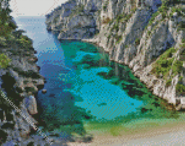 Cassis Beach in France Diamond Painting