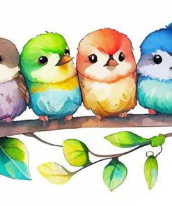 Colorful Birds Diamond Painting