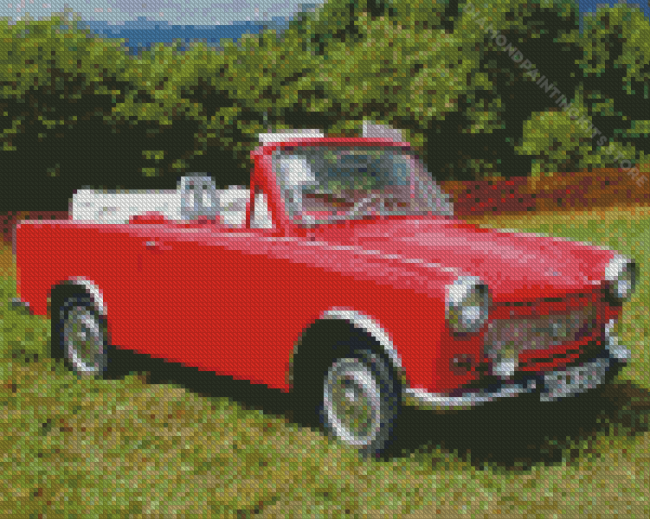 Red Trabant Diamond Painting