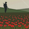 Soldier And Poppies Diamond Painting