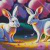 White Bunnies Diamond Painting