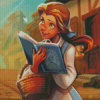 Belle reading art Diamond By Numbers