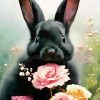 Bunny in flower field Diamond Paints