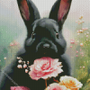 Bunny in flower field Diamond Paints