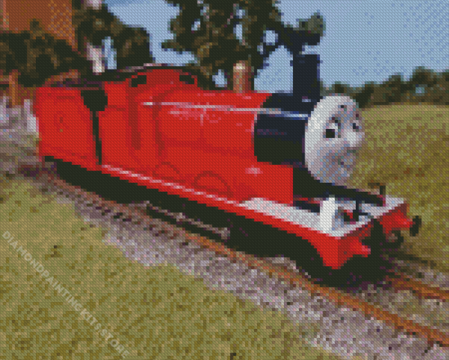 James the red engine Diamond Paints