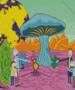 Landscape Rick and Morty Diamond By Numbers