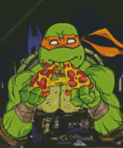 Ninja turtles eating pizza Diamond Paints