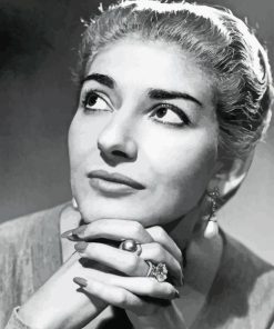 black and white Maria Callas Diamond By Numbers