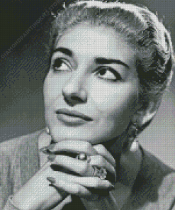 black and white Maria Callas Diamond By Numbers