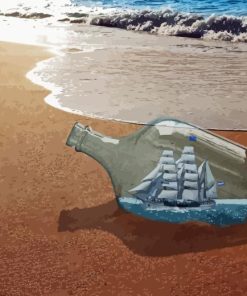 Bottle on beach Diamond Dotz