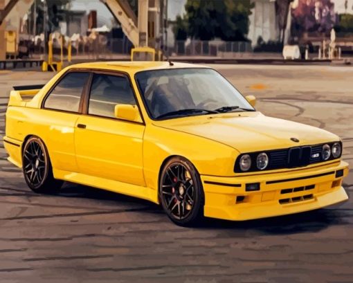 Yellow BMW E30 Diamond Dotz