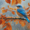 Blue bird in autumn Diamond Dotz