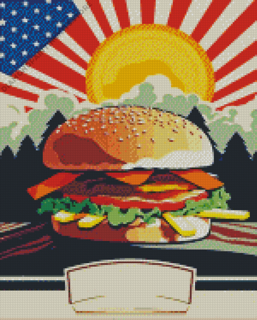 american Big burger Diamond Dotz