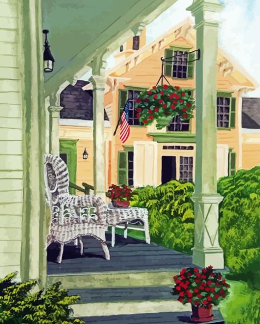 Country porch Diamond By Numbers