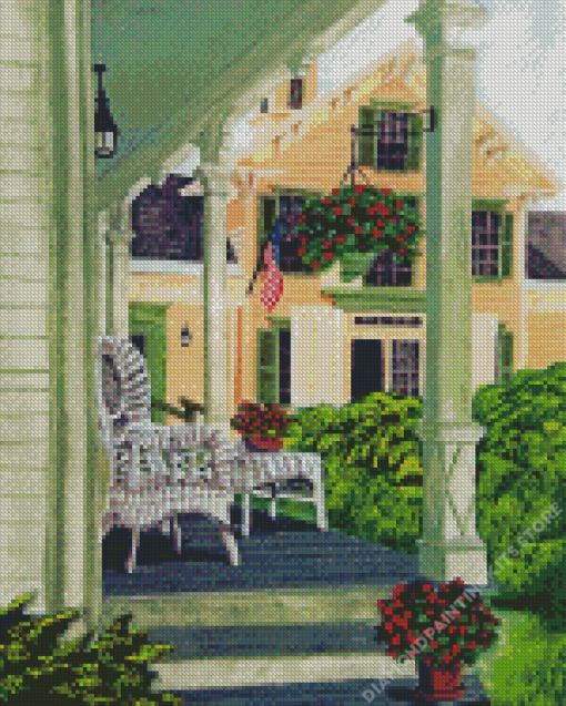 Country porch Diamond By Numbers