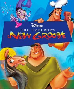 Disney the emperors new groove poster Diamond With Numbers