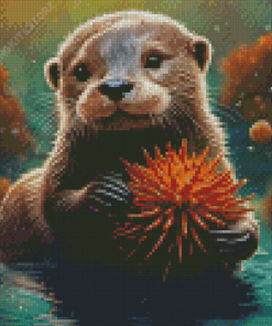 Baby otter Diamond Paintings