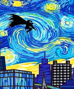 Batman Starry Night 5D Diamond Painting