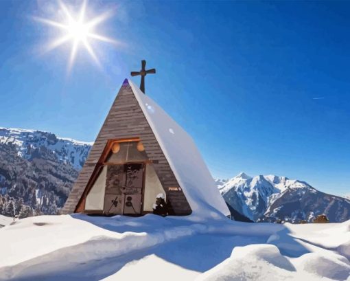 Cabin Refuge In Pitztal Diamond Paintings