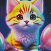 Cartoon kitten 5D Diamond Painting
