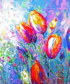 Colorful Tulips Art 5D Diamond Painting