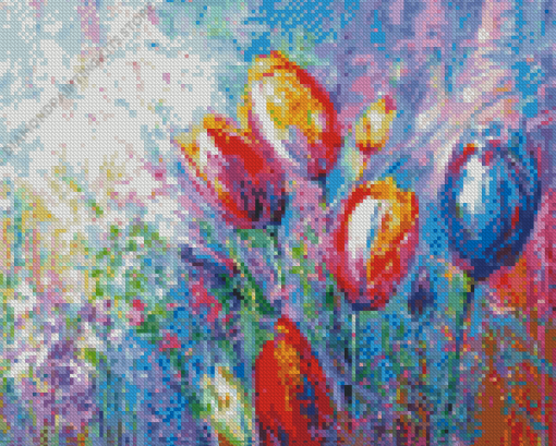 Colorful Tulips Art 5D Diamond Painting