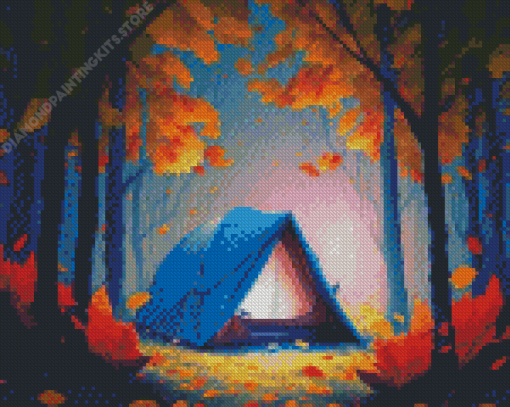 Fall Tent Camp Diamond Paintings