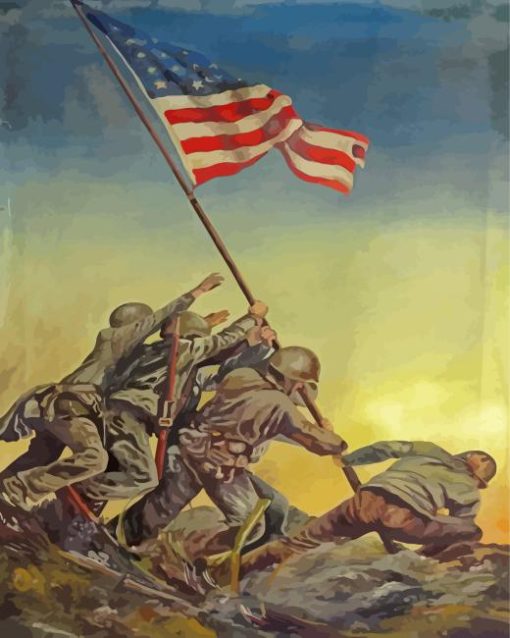 Flag raising iwo jima Diamond Dotz