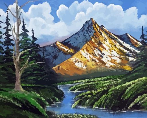 Forest And Mountain 5D Diamond Painting