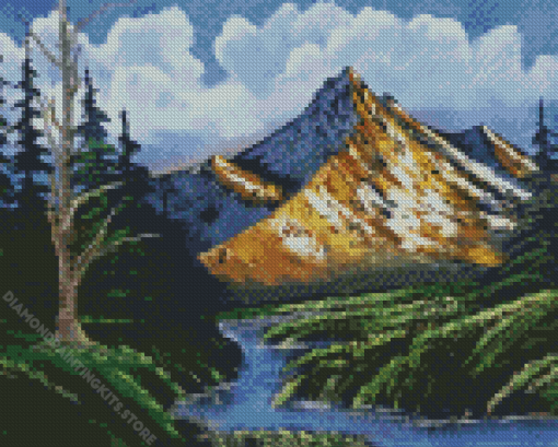 Forest And Mountain 5D Diamond Painting