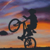 Mountain Biker Silhouette Diamond Paintings