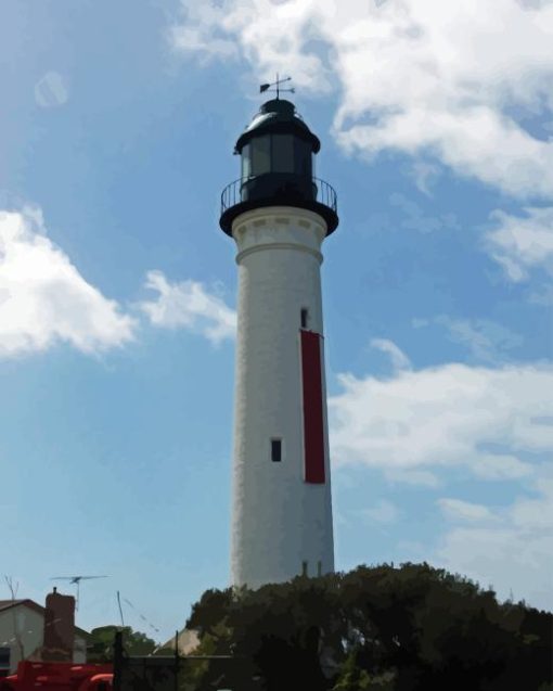 Queenscliff White Lighthouse 5D Diamond Painting