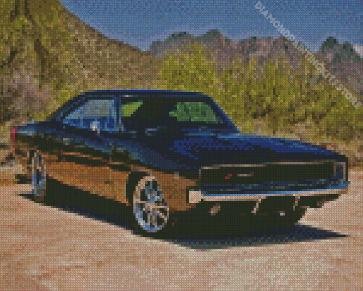 black Charger rt 1970 Diamond Paintings